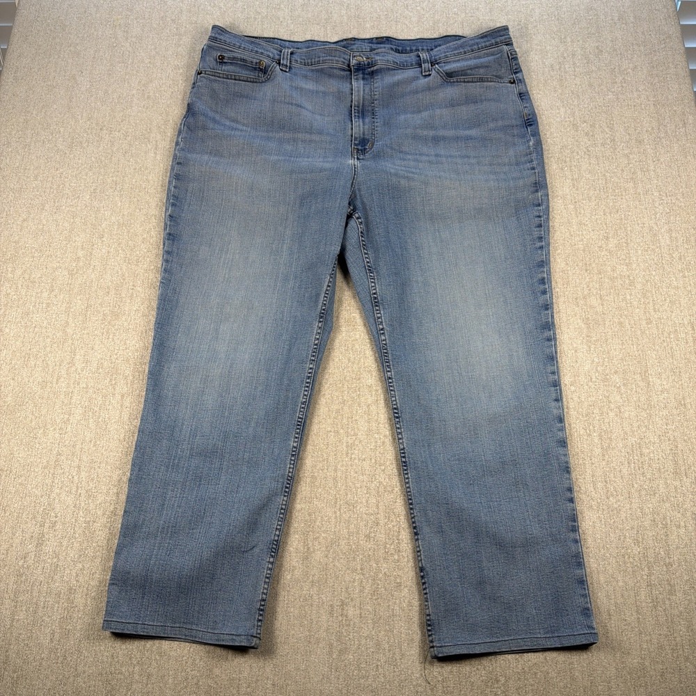 LL Bean Jeans Men Size 44x29 Classic Fit Bean Flex Tec Medium Wash Straight Leg